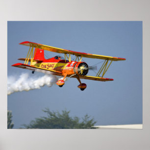 Poster Gene Soucy que executa acrobacias em Grumman