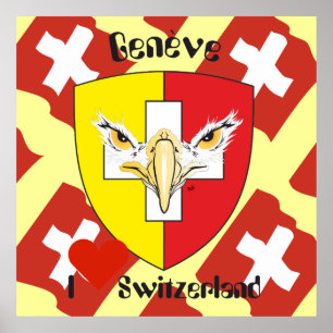 Póster Genebra, Genève Suíça Suisse Svizzera poster/