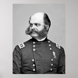 Poster General Ambrose E. Burnside da Guerra Civil Retrat