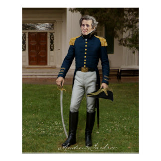 Póster General Andrew Jackson de uniforme na Hermitage
