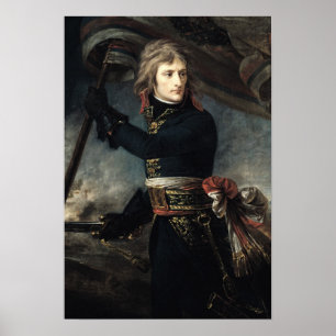 Póster General Bonaparte sobre a ponte em Arcole