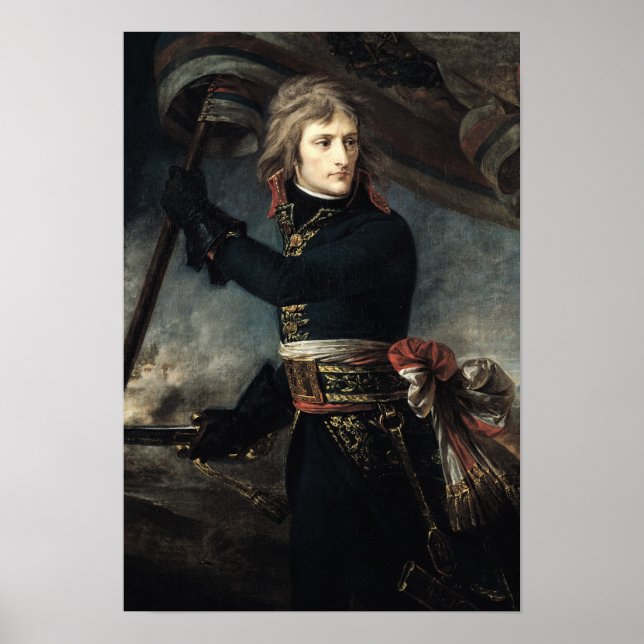 Póster General Bonaparte sobre a ponte em Arcole (Frente)