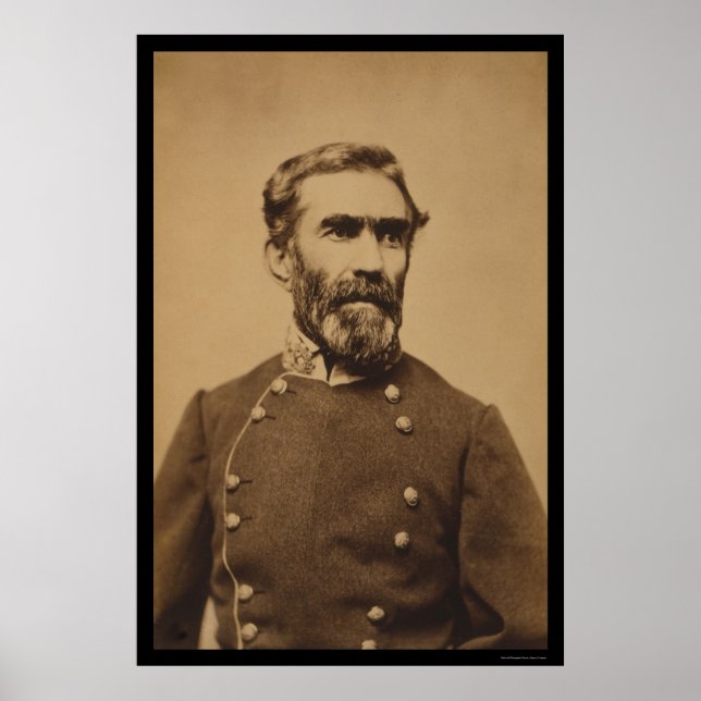 Póster General Confederado Braxton Bragg 1862 (Frente)