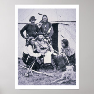 Póster General George A. Custer (1839-76) com seu índio