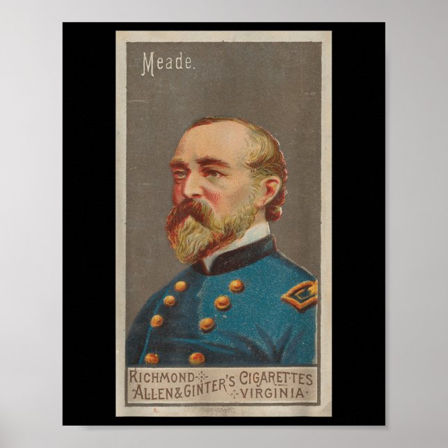 Poster General George Meade Portrait (1888) (Frente)