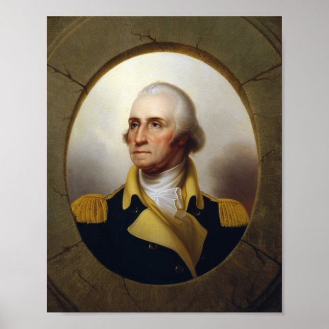 Póster General George Washington Porthole Pintura (Frente)