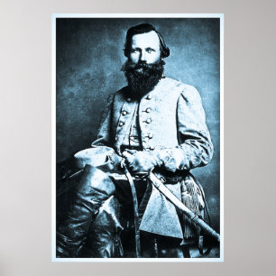 Póster General J.E.B. Stuart Hero na Guerra Civil