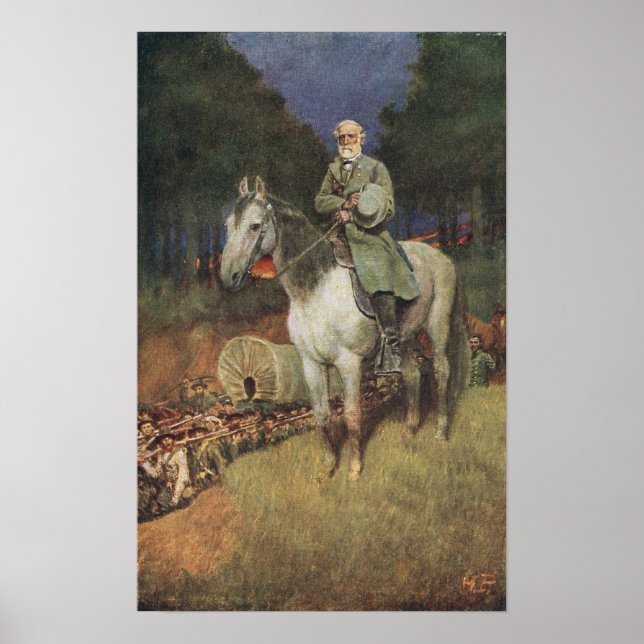 Póster General Lee sobre seu famoso carregador, "Viajante (Frente)