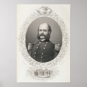 Póster General principal Ambrose Everett Burnside