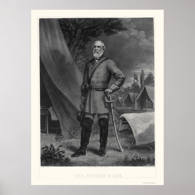 Póster General Robert E Lee 1867 (Frente)