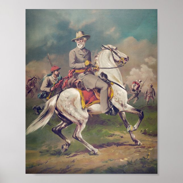 Poster General Robert E. Lee em Horseback (Frente)