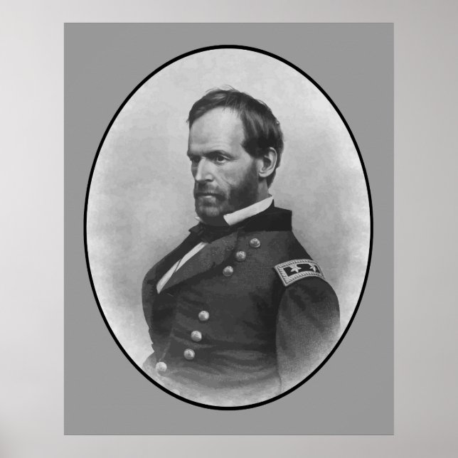 Póster General Sherman - Herói da Guerra Civil (Frente)