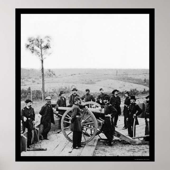 Poster General Sherman Lening sobre uma Arma em Atlanta 1 (Frente)