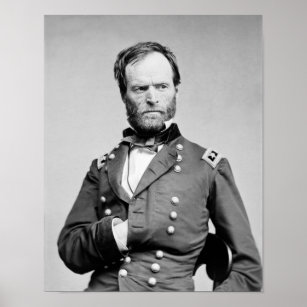 Poster General Sherman - Mão No Retrato Casaco