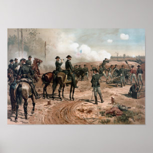 Póster General Sherman Observing Cerco de Atlanta