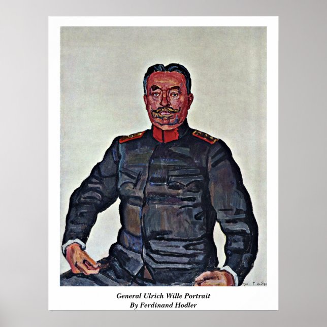 Póster General Ulrich Wille Retrato De Ferdinand Hodler (Frente)