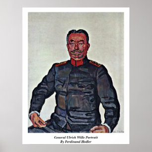 Póster General Ulrich Wille Retrato Ferdinand Hodler
