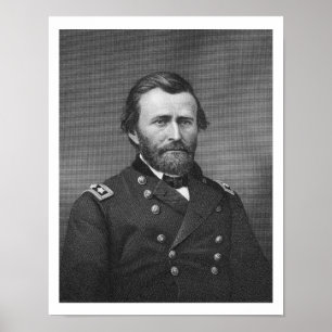 Poster General Ulysses Simpson Grant, gravado após uma