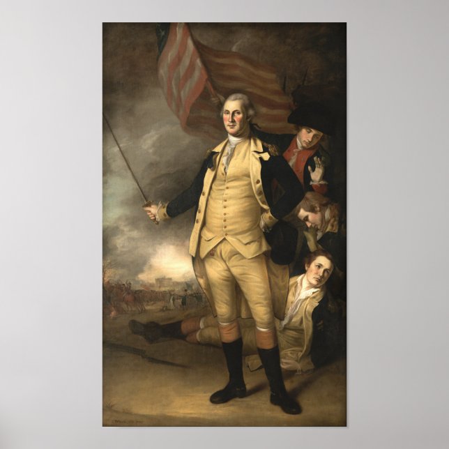 Póster General Washington na Batalha de Princeton (Frente)