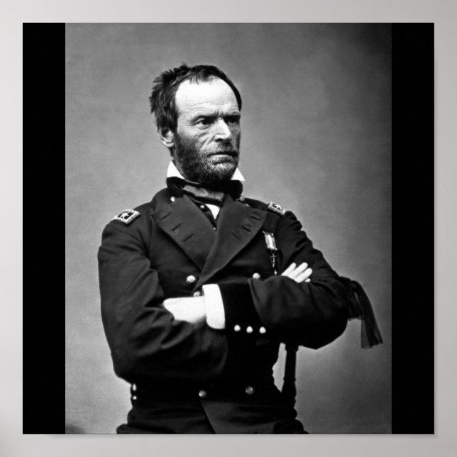 Poster General William Tecumseh Sherman, 1865. (Frente)