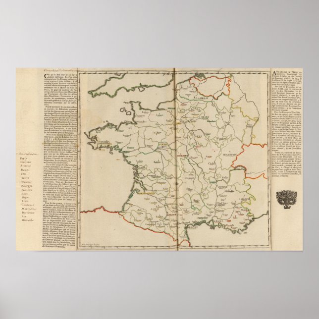 Póster Generalidades da França (Frente)