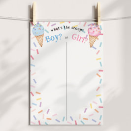 Poster Gênero Revela Sorvete O que a votação