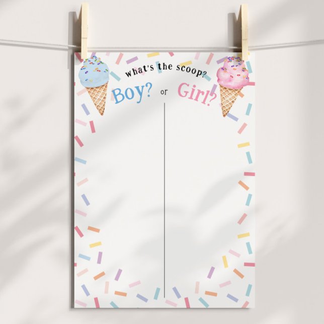 Poster Gênero Revela Sorvete O que a votação (Criador carregado)