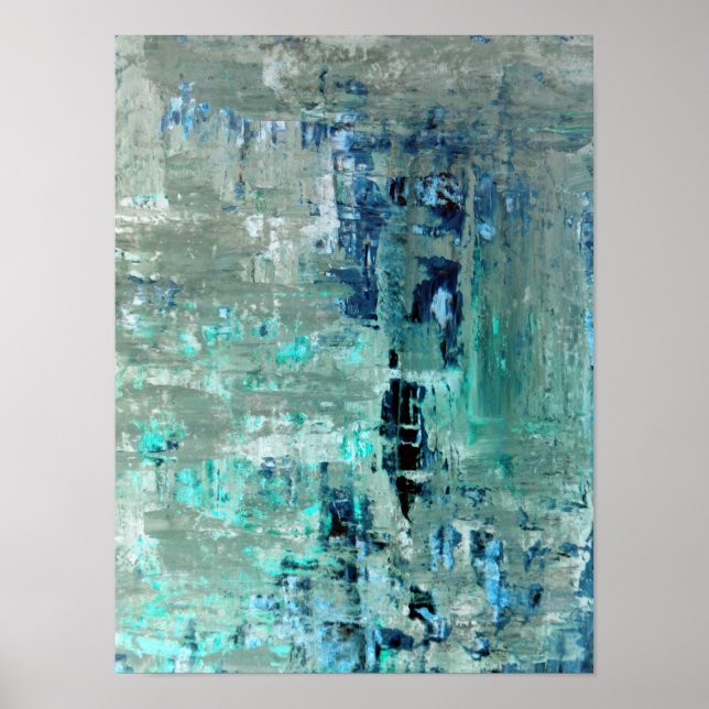 Póster 'Generous' Turquoise Abstract Art (Frente)