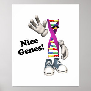 Póster Genes legais DNA engraçado
