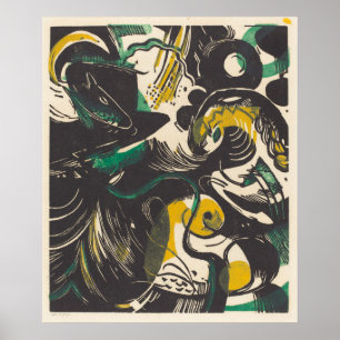 Póster Génese II Schopfungsgeschichte II de Franz Marc  