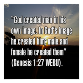 Póster Gênesis 1:27 WEBU