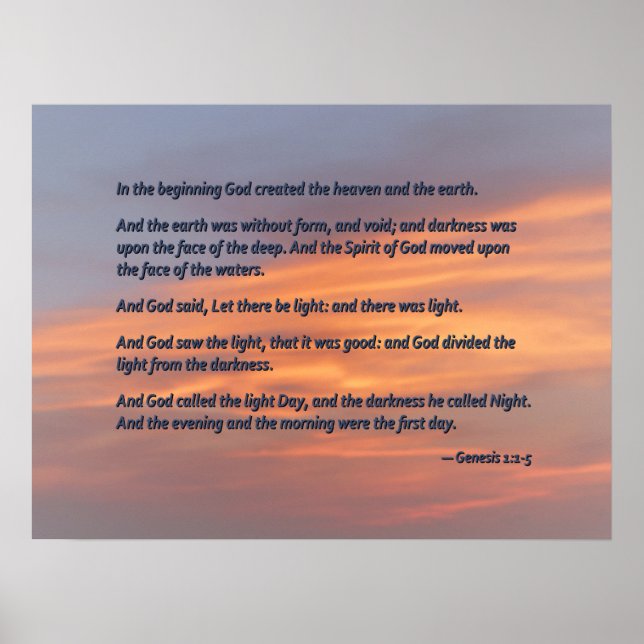 Póster Gênesis 1-5 No Início (Frente)