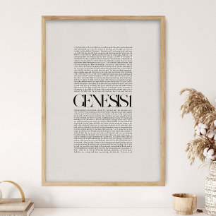 Poster Gênesis 1, Versículo da Bíblia, Bíblia Moderna, Es