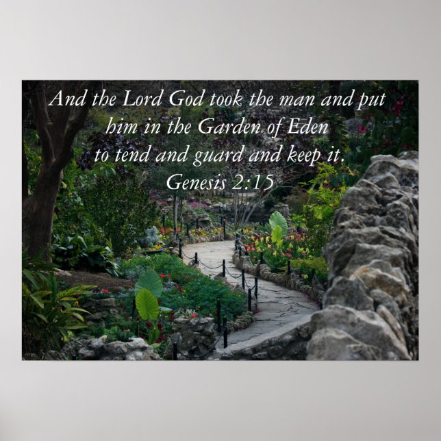 Póster Gênesis 2:15 (Frente)