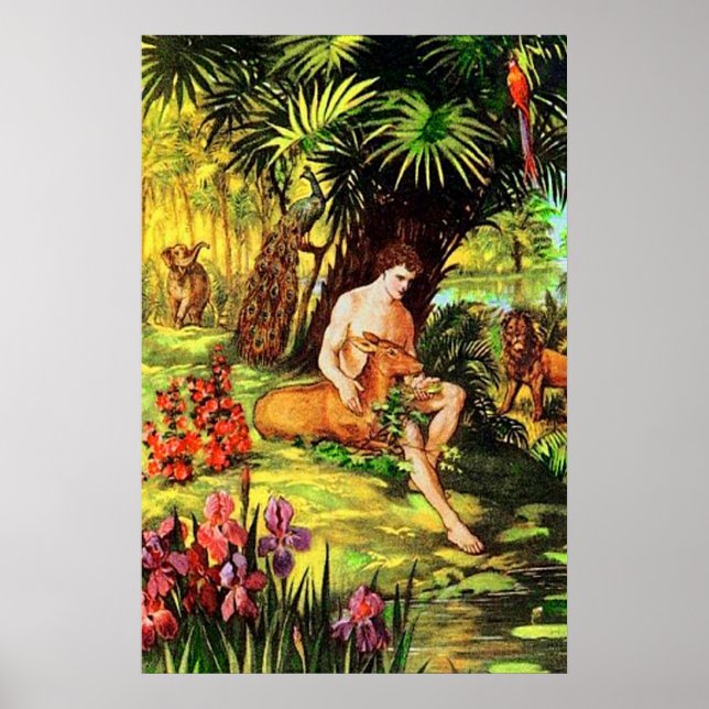 Poster Gênesis 2 Deus faz o primeiro homem (Frente)