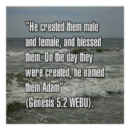 Póster Gênesis 5:2 WEBU