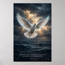 Gênesis 8:11 Pomba da Esperança - Cartaz 
