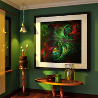 Genesis Abstrato Art Verde