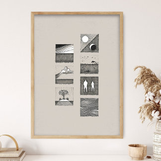 Poster Genesis Art, Days of Creation, In the beginning,