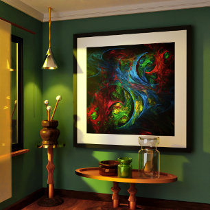 Póster Genesis Blue Abstrato Art