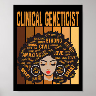 Poster Geneticista Clínico Poderoso Mês da História Negra