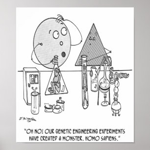 Póster Genetics Cartoon 0313