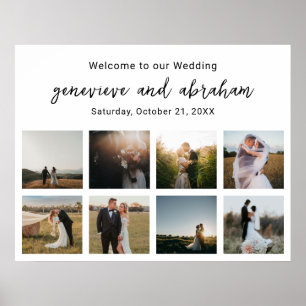 Poster Genevieve Black and White Photo Modern Weding