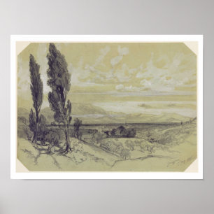 Póster Genezzano, o 17 de maio de 1838 (grafite no papel)