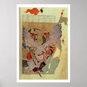 Póster Genghis Khan (c.1162-1227) que luta os chineses