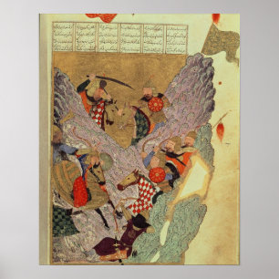 Póster Genghis Khan (c.1162-1227) que luta os chineses