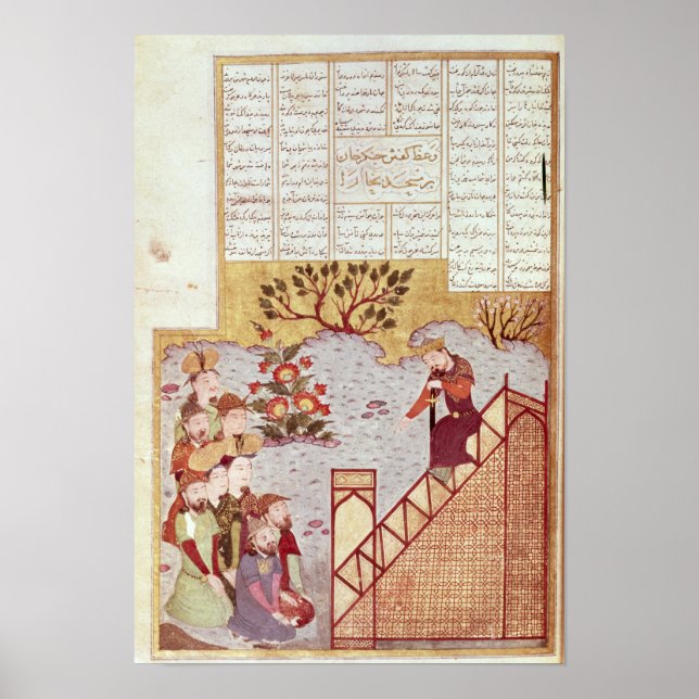 Póster Genghis Khan endereçando uma congregação (Frente)