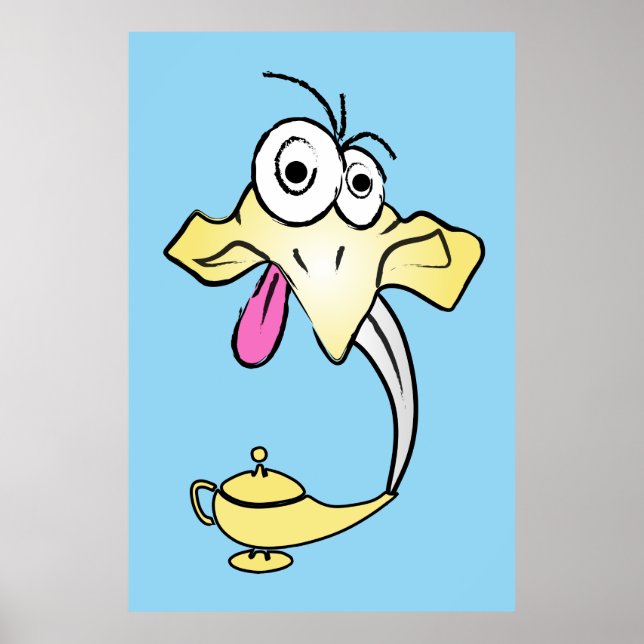 Póster Genie engraçado (Frente)
