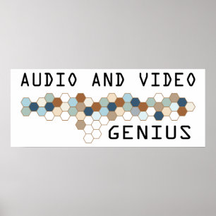 Póster Gênio audio e video
