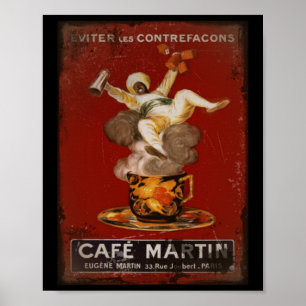 Póster Génios de Martin do café